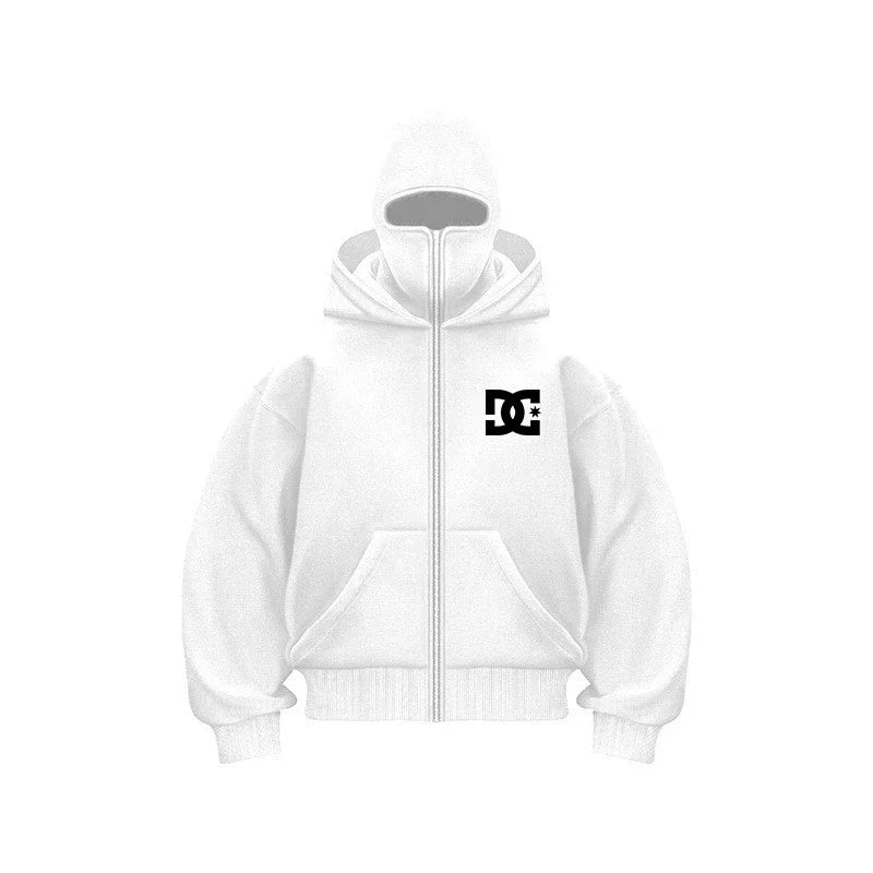 "2025 Men's Designer Clothing: Double-zipper hoodie, autumn and winter masked hip-hop Sweatshirt, Fitness and casual Hoodie.