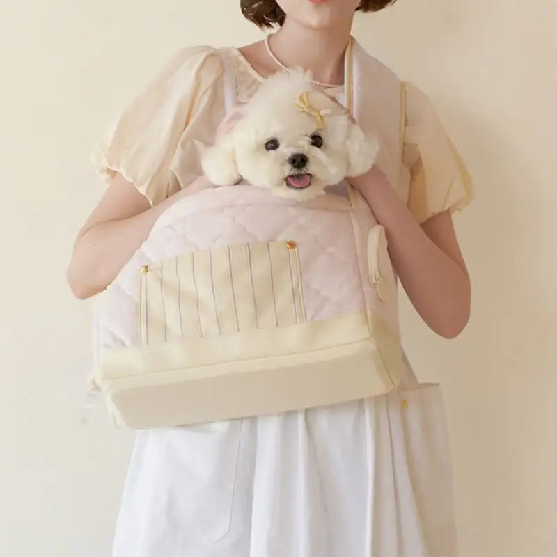 Portable Pet Bag Multifunctional pet carrier soft sided carrier pet sling bag for Cats and Dogs outdoor pet carrier bag pink