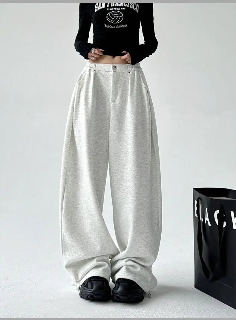 Wide Leg Pants Women's Autumn and Winter New Loose Sports Casual Pants