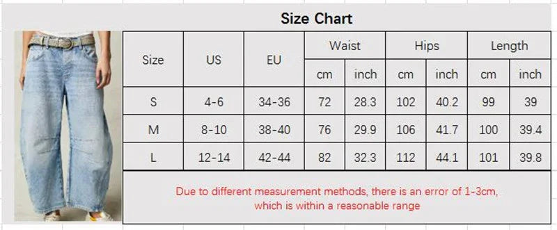 Hirigin Wide Leg Baggy Jeans Women Casual Loose Mid Waist Denim Pants 90s Boyfriend Denim Bloomers Girlfriend Barrel Jeans