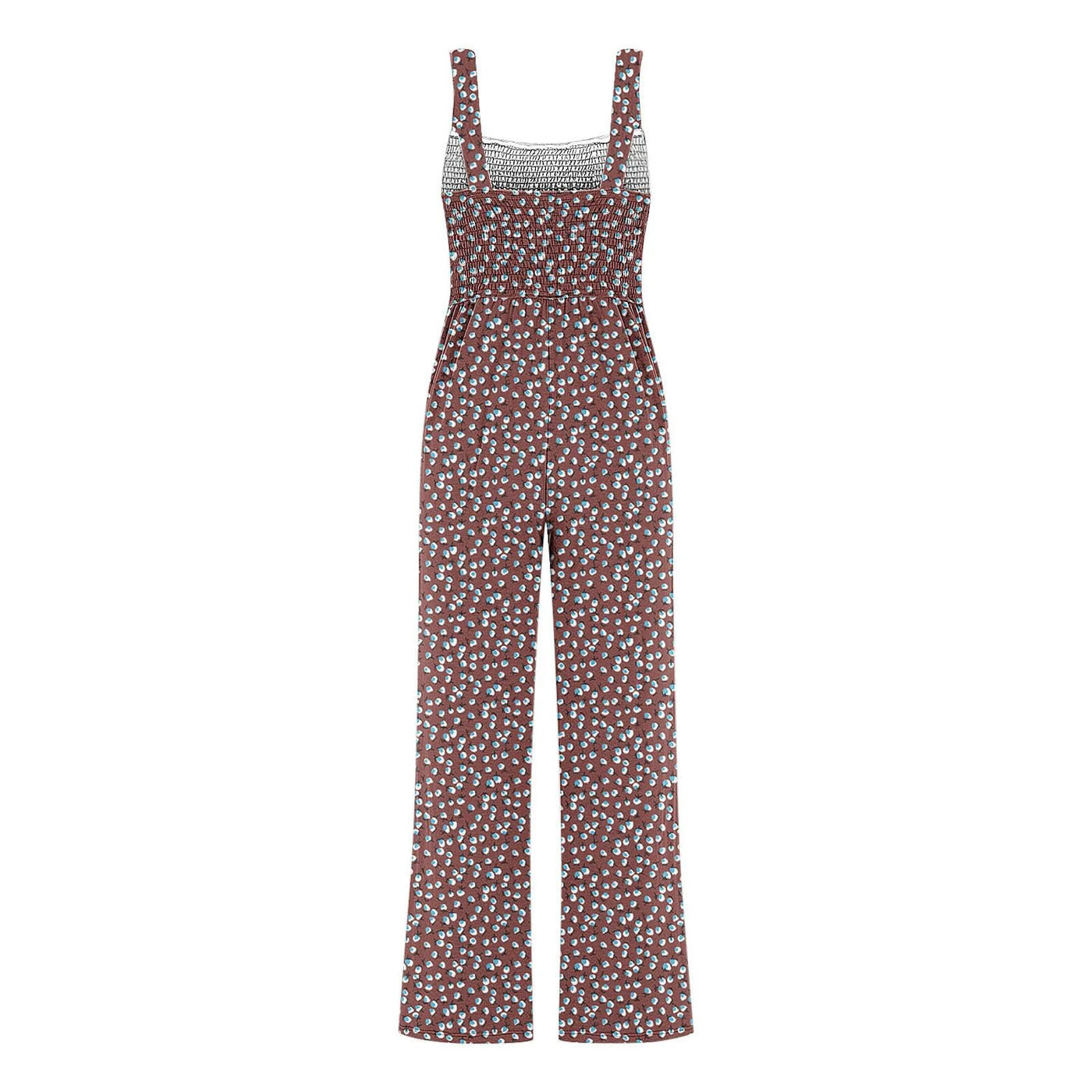 Summer Sexy Sling Jumpsuits Women'S Fashion Printed Loose Pencil Pants Casual Streetwear Elegant Party Female Spaghetti Rompers