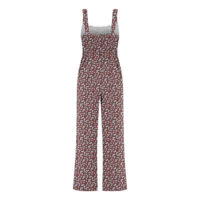 Summer Sexy Sling Jumpsuits Women'S Fashion Printed Loose Pencil Pants Casual Streetwear Elegant Party Female Spaghetti Rompers