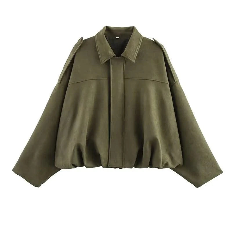Women's Bomber Jackets Coats Loose Coats Vintage Female Outerwear Chic Tops