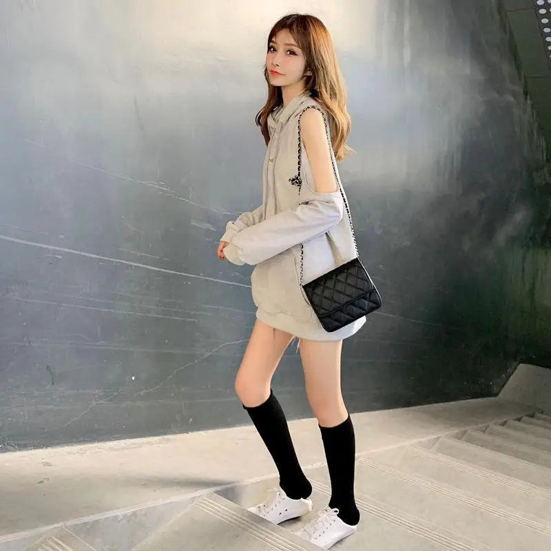 Sweatshirts for Women Hoodies Plain Long Female Clothes Black Hooded Tops Cotton Sweat-shirt Basic Designer Sleeve Goth Novelty