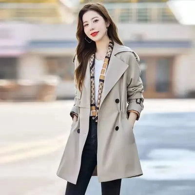 Coats Woman Spring Autumn Windbreaker Jacket for Women High Quality New Products 2025 Trend Fashion Korean Reviews Clothes Style