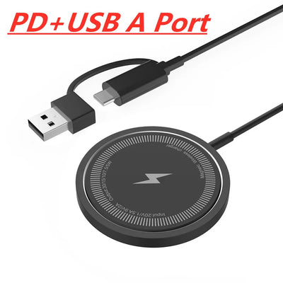 Magnetic Wireless Charger Fast Charging Pad Stand for iPhone 16 15 14 13 12Pro Max Airpods PD USB A Phone Chargers Dock Station