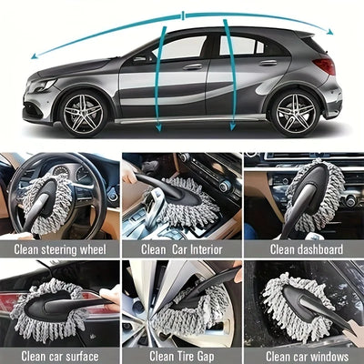 1pc Car Cleaning Tools Car Dust Mop Microfiber Washing Brush Dusting Tool Duster Home Clean Dust Removal Car Wash Brush