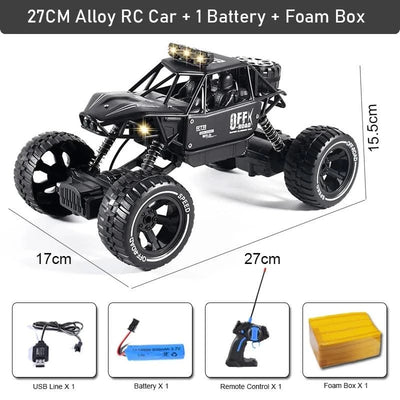 1:10 4WD RC Car With Led Lights Remote Control Cars Buggy Off Road 4x4 Radio Control Alloy Trucks Boys Toys for Chil