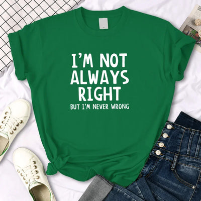 Women's T-Shirt Cool Interesting Letters Printed Tees Female Summer Oversized Tshirt Woman Round Neck Casual Tshirt Tops