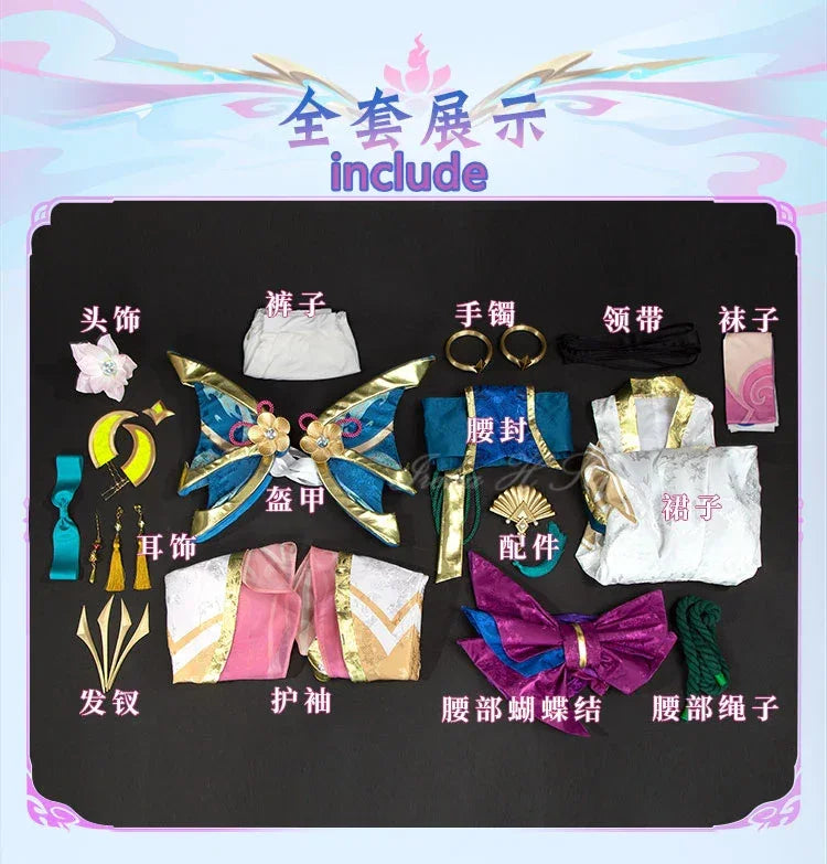 Irelia H Lux LOL Spirit Blossom Lux Cosplay Costume for women game halloween party dress role cosplays
