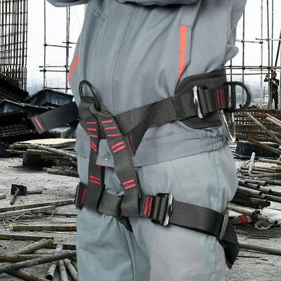 Rock Climbing Harness Half Body Adjustable Outdoor Safety Harness Half Body Breathable Belt Strong Load-Bearing For Working At