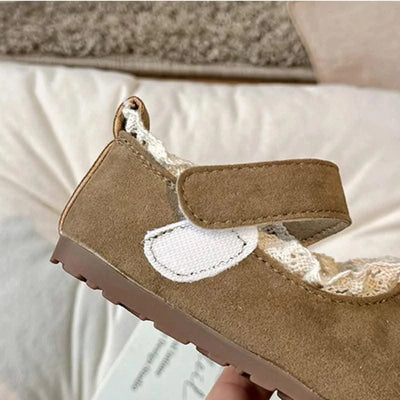 Children Soft Hook Loop Non Slip Flat Shoes |Spring Autumn Kids | Ruffles Toddler Girls Princess Shoes