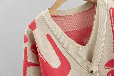 Spring Autumn 3 Piece Women Tracksuits Fashion Knitted Pant Set Ladies Sweater Suit Vintage Fashion Ladies 3 Piece Set