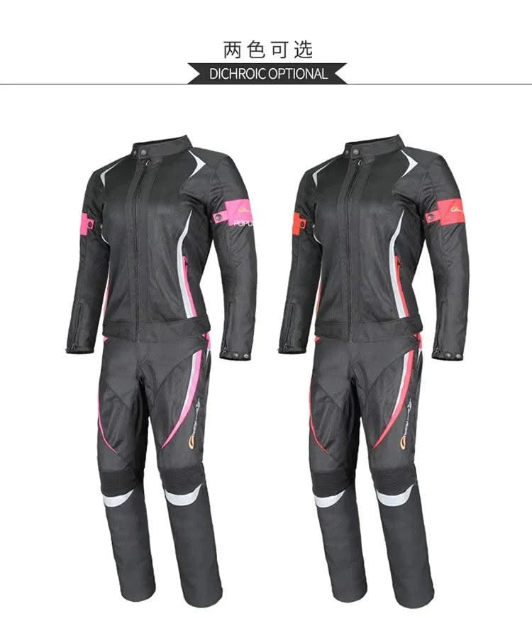 Woman Jacket Motorcycle Motorbike Riding Armor Protective Coat Summer Waterproof Lady Girl Clothing Anti-collision Suit JK-52