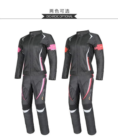 Woman Jacket Motorcycle Motorbike Riding Armor Protective Coat Summer Waterproof Lady Girl Clothing Anti-collision Suit JK-52