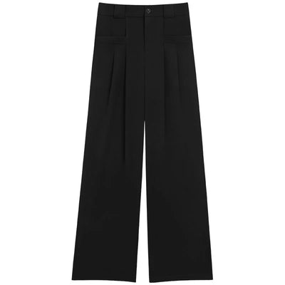 Wide-leg Pants for Women with High Waist Drape Slim Work Clothes Straight and Casual Floor Mopping Small Suit