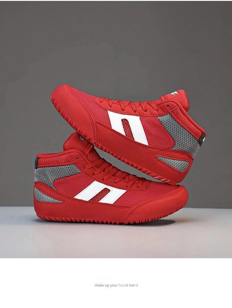 New Wrestling Shoe Fighting Boxing Wrestling Rubber Outsole Breathable Wear-resistant Shoes for Child Women Men Size 29-44