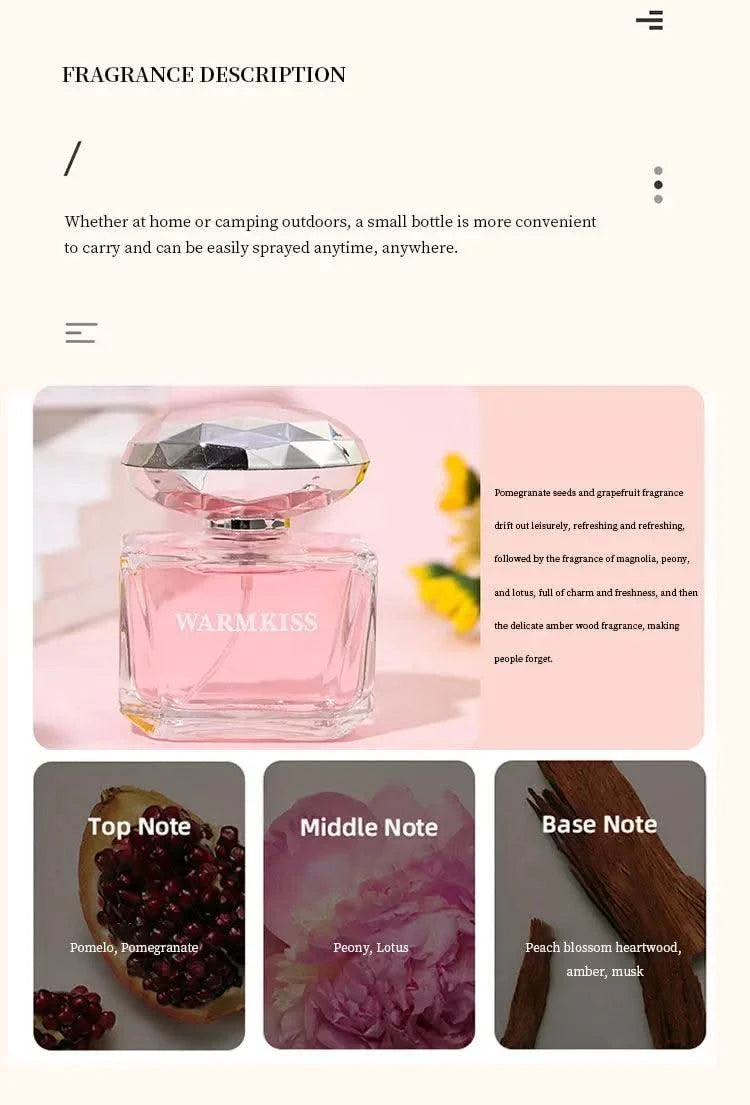 Luxury diamond women's perfume, spray flirting, long-lasting fresh floral and fruity fragrance, romantic and attractive birthday