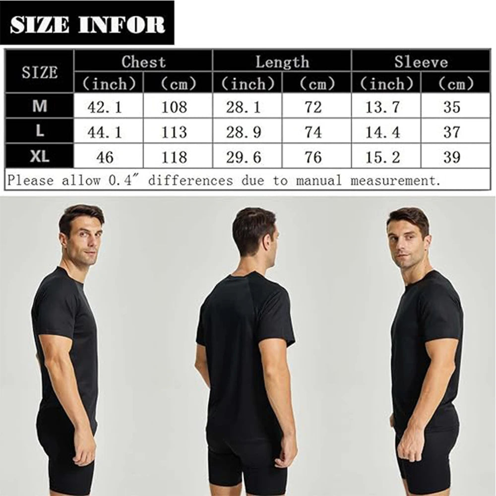 3 Pack Athletic Shirts for Men Workout Short Sleeve Compression Shirt Quick Dry Running Basketball Athletic Base Layer T-Shirt