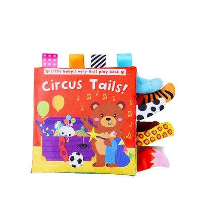 Montessori Education Baby Toys Busy Book Cartoon Animals Tail Interactive Parent-Child Fun Baby Cloth Book Baby Toys 0 6 Months