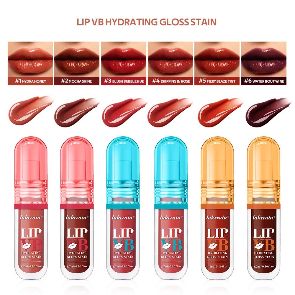 Lip Stain Vb Hydrating Gloss Stain 12HR Hydration Long-Lasting Moisturize Nourish Lips Hydra Honey Instant Glossy Wetness Makeup