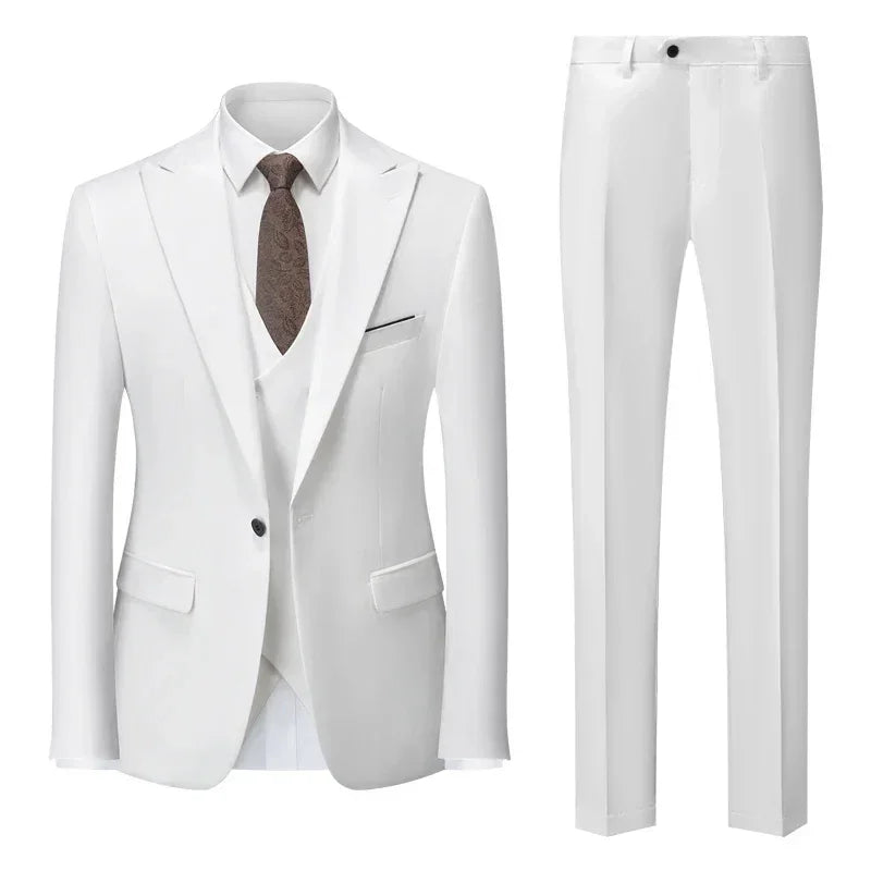 Italian Business Gentleman Slim Suit, Groom Wedding Blazers, Men's Blazers, Italian Costume, Sizes M to 5XL