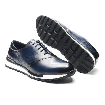 Luxury Brand Design Men's Oxford Shoes Fashion France Style Leather Sneakers Slip-on Casual Business Travel Non-slip Male Shoes