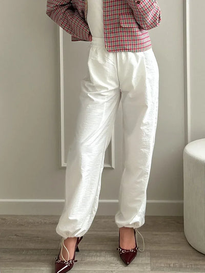 White Sweatpants For Women High Waist Loose Joggers Straight Trousers Female Black Spring Summer Casual Woman Long Pant Wide Leg