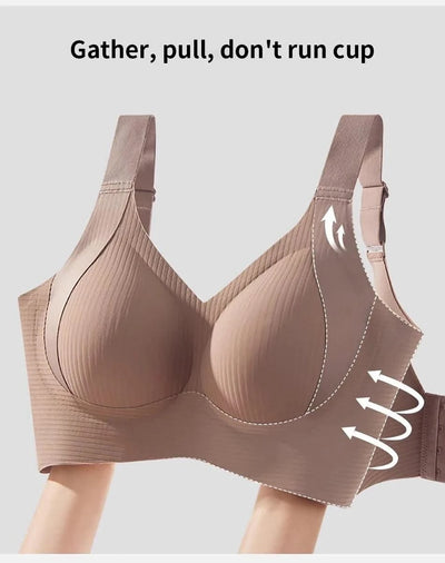 Maternity Bra Full Coverage Bralette for Large Bust Women Seamless Minimizer Bra with Wide Band Anti-Slip Adjustable Straps