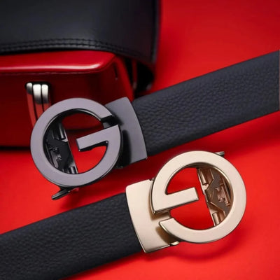 Men's Belt Letter Light Luxury Fashion Real Leather Pants