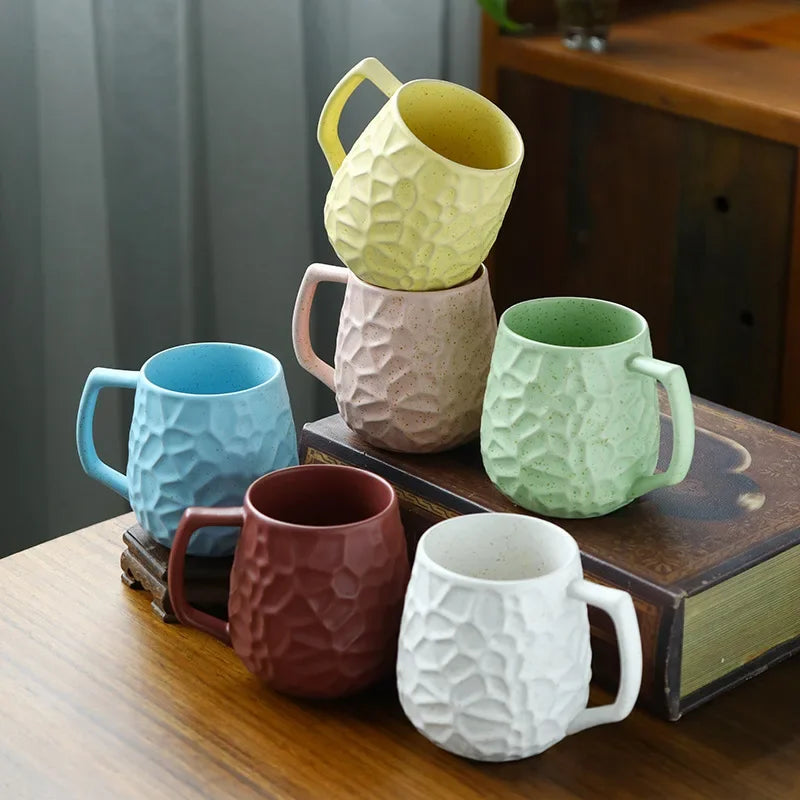 Ceramic Mug with for Home Use High Aesthetic Value for Breakfast Couple's Water Cup Design