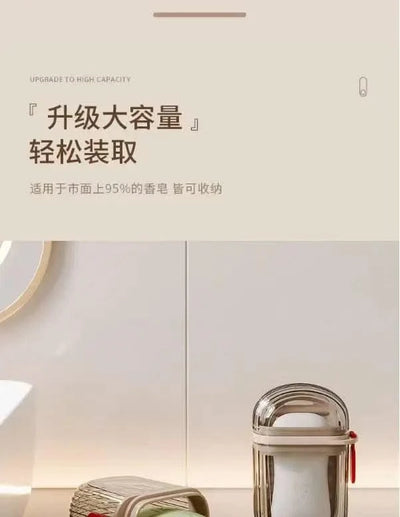 Soap Dish with Drain WaterLuxury Travel Soap Case Sealed Portable Container Mini Soap Box Compact Storage for Business Trips