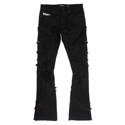 Men's Spring Autumn Casual Denim Pants Ripped Multi Pockets Slim Fit Jeans Trousers for Streetwear Punk Trendy Fashion Retro