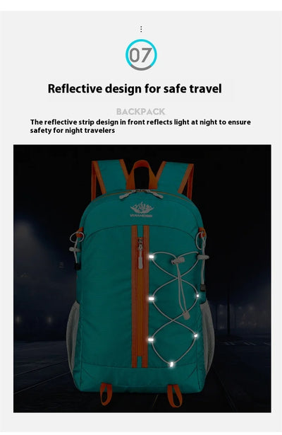 Outdoor Backpack Oxford Buden Mountain Riding Backpack Ultra Light Multifunctional Casual Foldable Backpack Large Capacity