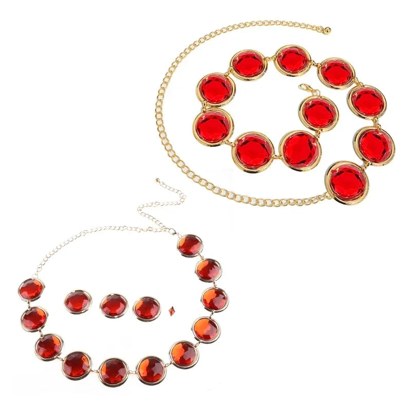 Belly Chain Jewelry Decorative Belt For Women Dresses Red Waist Chain Raven Dropship