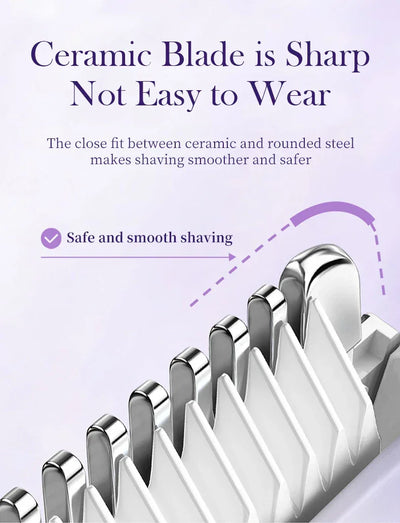 Electric Razors for Women 2in1 Bikini Trimmer Facial Mustache Shavers for Ladies Body Underarms Legs Portable Painless Epilator