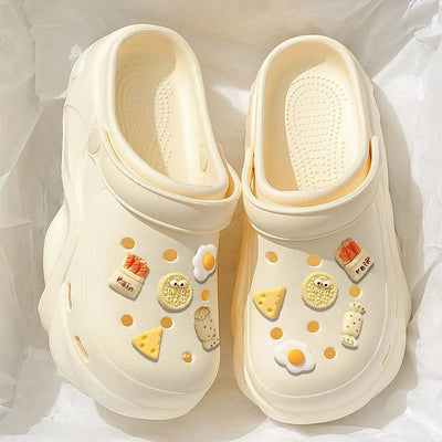 ZHIDA Clogs Sandals Men Women Couples Garden Shoes Summer Outdoor Slides Black White Minimalism EVA Rubber Outside Beach Shoes