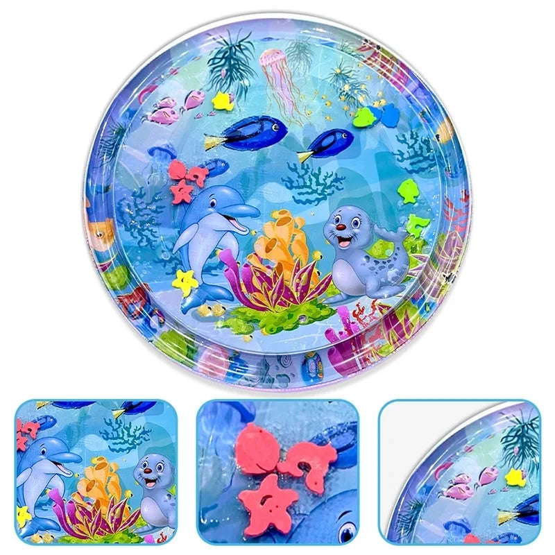 ROOXIN Baby Water Play Mat Inflatable Cushion PVC Infant Toddler Water Pad For Kids Outdoor Summer Playing Water Mat Water