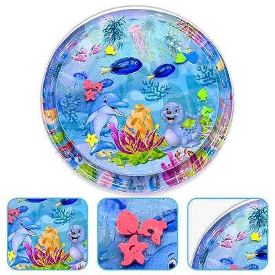ROOXIN Baby Water Play Mat Inflatable Cushion PVC Infant Toddler Water Pad For Kids Outdoor Summer Playing Water Mat Water