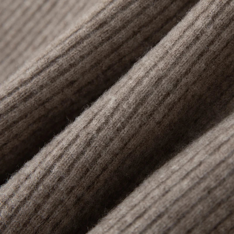 100% merino wool women's knitted trousers, fashionable, warm, drawstring, pockets, wide-leg pants, new autumn and winter 2024