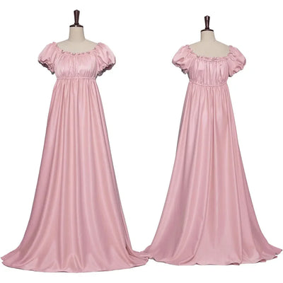 Medieval Dress Women Off Shoulder Renaissance Victorian Regency Dress Costume Wench Retro Gown Halloween For Women Pink Blue