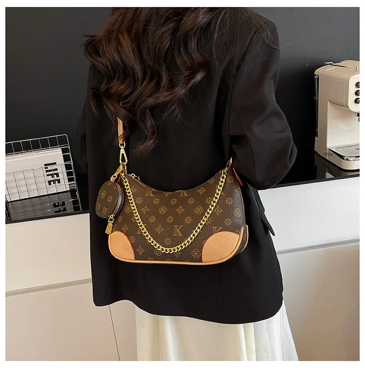 Famous Designer Elegant Handbags Leather For Women, Ladies Crossbody Shoulder Bag Classic Popular And Lightweight For Shopping