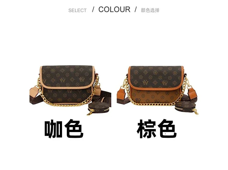 Designer Women's Leather Handbag - Elegant Crossbody Shoulder Messenger Bag Luxury Brand Tote Purse Stylish Ladies