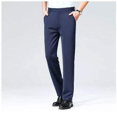 Plus Size Big and Tall Mens Trousers Business Casual Loose Straight Leg Pants Comfort Fit Office Work Commuting No Tight Classic