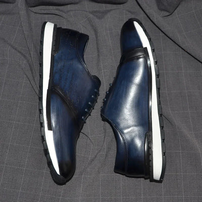 Luxury Brand Design Men's Oxford Shoes Fashion France Style Leather Sneakers Slip-on Casual Business Travel Non-slip Male Shoes