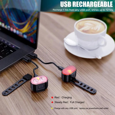 Bicycle TailLamp Headlight Waterproof Bike LED Warning Light Mountain Bike Luminous lamp Night Riding Equipment Bike Lights