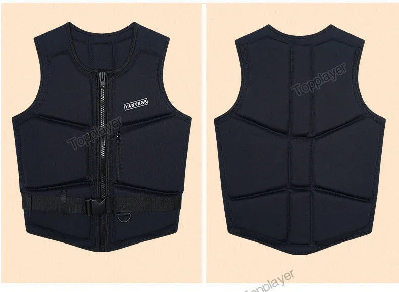 Life Jacket Wake Surfing Impact Vest Neoprene Life Jacket Wakesurf Comp Vest But Great for All Watersport Activities Life Jacket