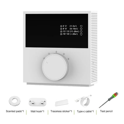 Air Purifier for Home 2400Mah USB Rechargeable Negative Ion Air Purifier Low Noise Smart Air Ionizer with LED Digital Display