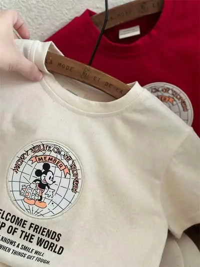 Children's Summer Clothing Cartoon Fashion Printed Children's Short Sleeved T-shirt Clothes Children's Birthday Clothes Gifts