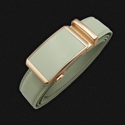 Men Black Strap Waistband Genuine Leather Automatic Buckle Belts |  Belts for Business